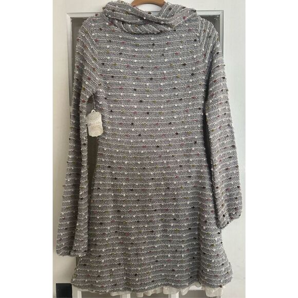 Altar’d State Starlight Lace Hem Cowl Neck Sweater Dress size medium - Picture 10 of 10